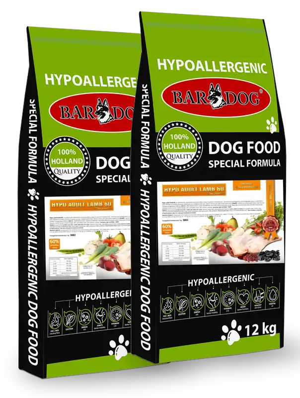 Omezená Nabídka BARDOG Granule Lisované za studena HYPO Adult Lamb 60 2 x 12kg