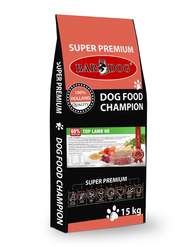 BARDOG Granule Lisované za studena TOP LAMB 60 15 kg Sezónní Sleva