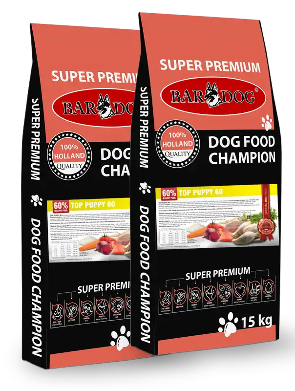 BARDOG Granule Lisované za studena TOP PUPPY 60 2 x 15 Kg Výhodná Nabídka
