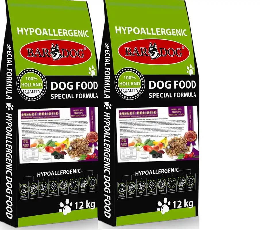 Nejprodávanější Bardog Hypoalergenní grain free granule Insect Holistic 2 x 12 kg