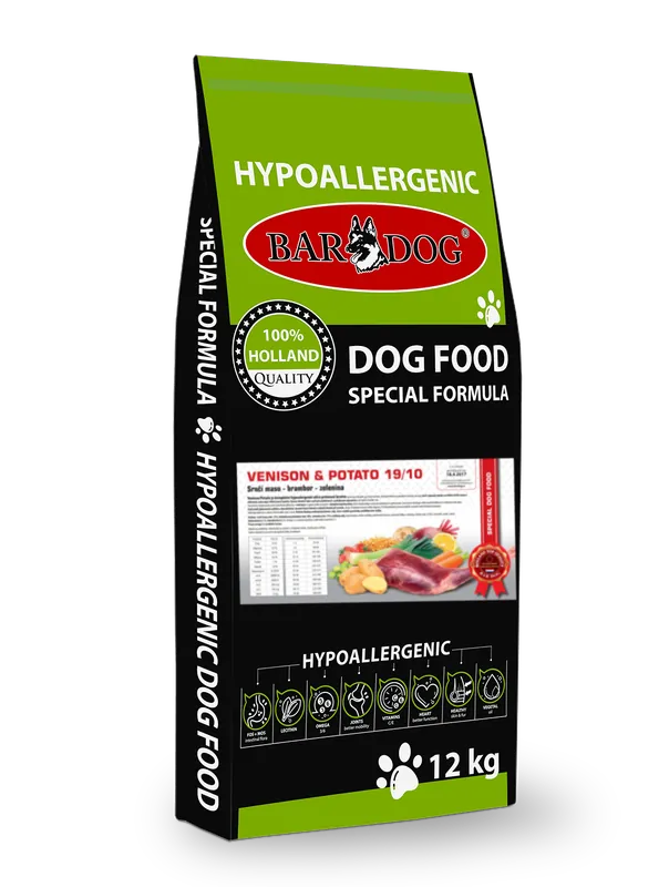 Vrácení Zdarma Bardog Hypoalergenní granule Venison Potato 12 kg