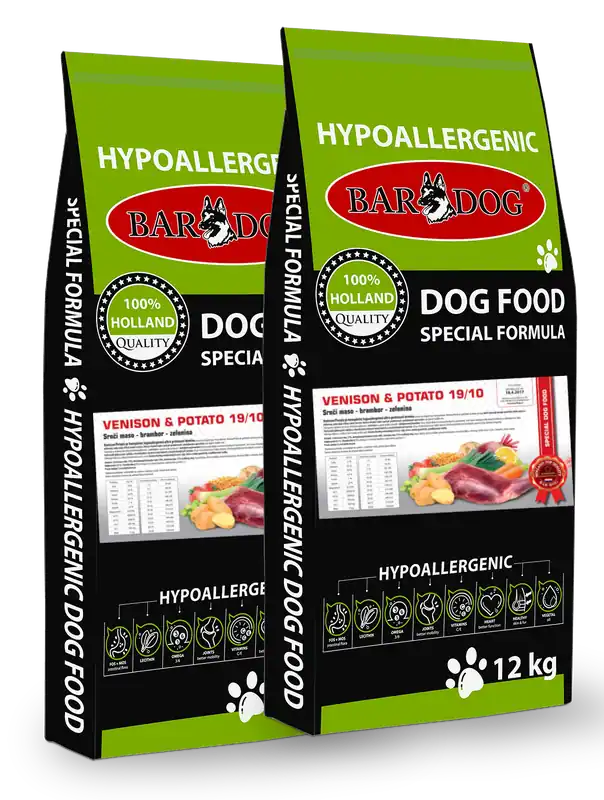 Zlevněný Bardog Hypoalergenní granule Venison Potato 2 x 12 kg