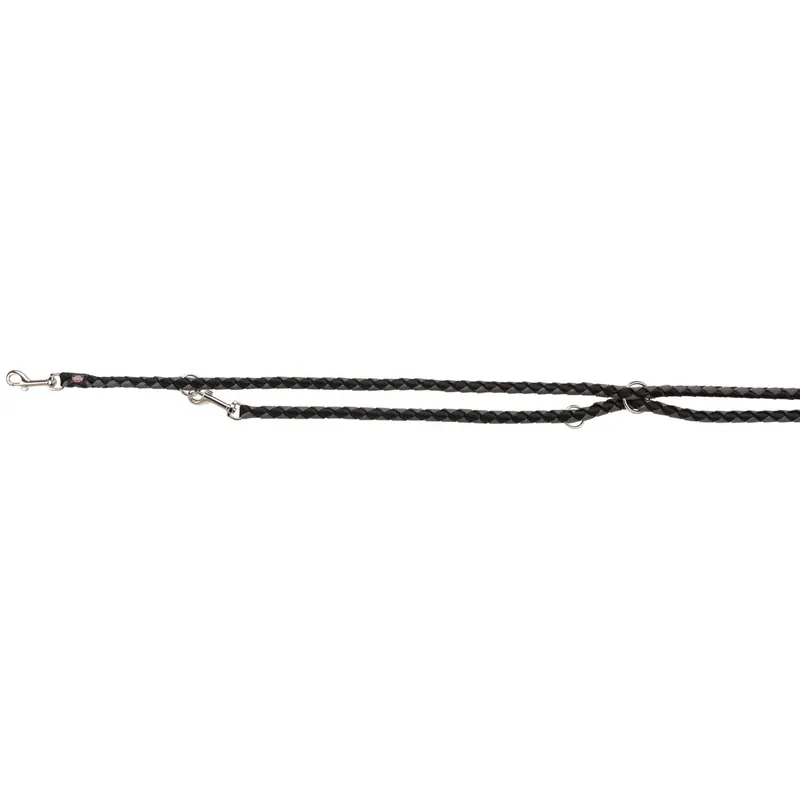 TRIXIE Vodítko CAVO kulaté prodlužovací - černá/stříbrná S-M 2,00m/12mm Must-Have