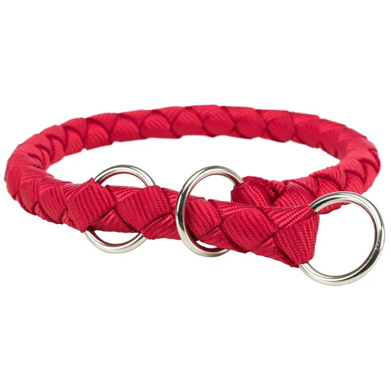 Must-Have TRIXIE Nylonový obojek kulatý CAVO - červená M-L 43-51cm/18mm
