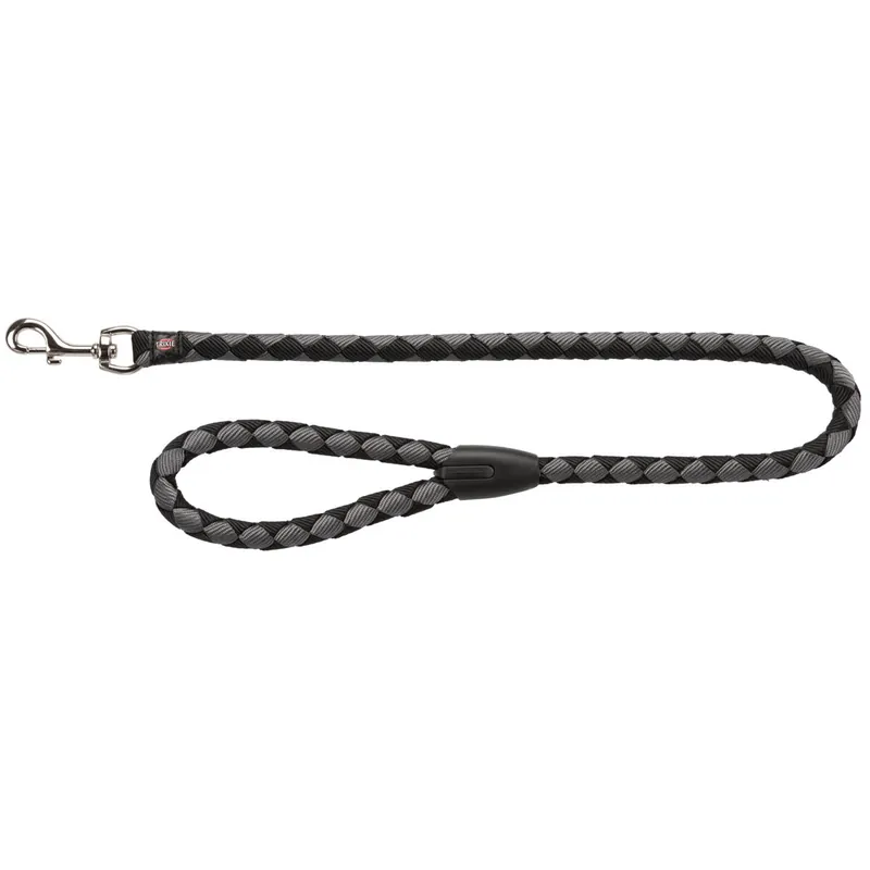 Autentický TRIXIE Vodítko CAVO kulaté - černá/stříbrná L-XL 1,00m/18mm