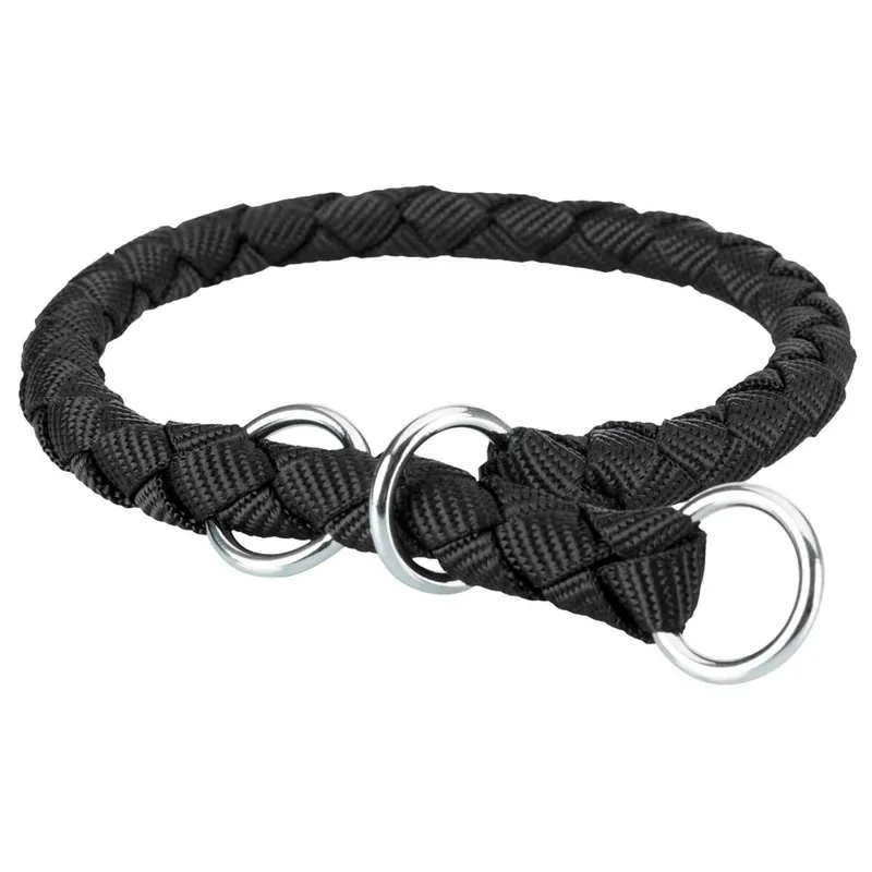 Akce TRIXIE Nylonový obojek kulatý CAVO - černý S 25-31cm/12mm