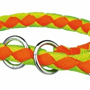 Vysoce Kvalitní TRIXIE Nylonový obojek kulatý CAVO- neon oranžový/zelený DOPRODEJ S 25-31cm/12mm