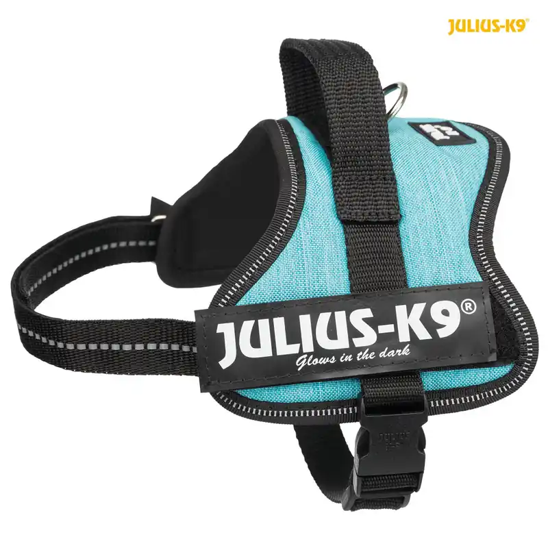 Ověřený TRIXIE Julius-K9 silový postroj Mini-Mini/XS 40-53 cm/22 mm, oceán - DOPRODEJ
