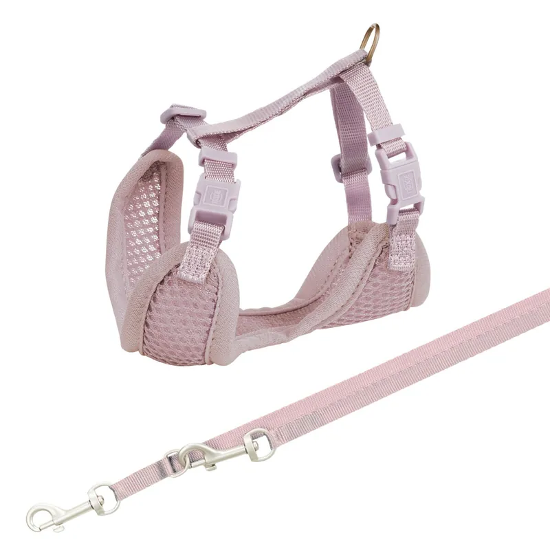 TRIXIE JUNIOR SOFT postroj s vodítkem pro štěňata, S-M 26-34 cm, 2 m, šeříková Super Cena