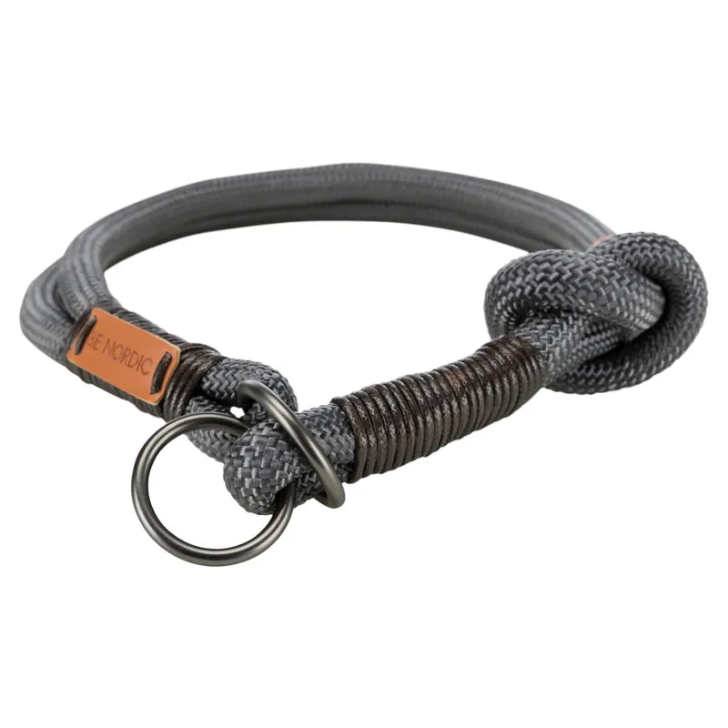 TRIXIE BE NORDIC polostahovací obojek, tmavošedá/hnědá M 45cm/8mm Cenově Výhodný