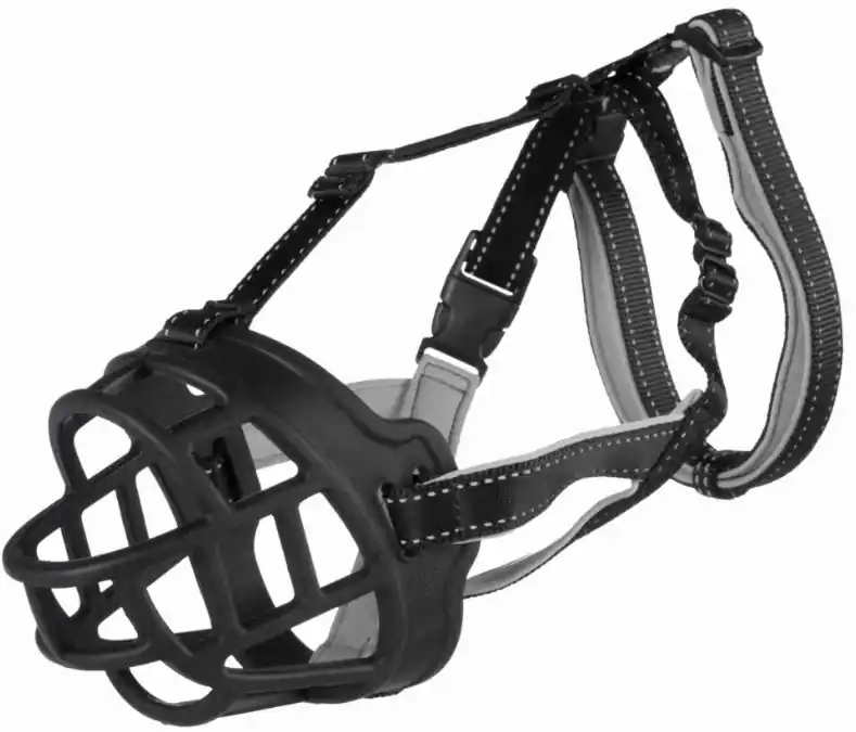 Sezónní Sleva TRIXIE Silikonový náhubek FLEX S 19 cm/hlava max.18 cm černý
