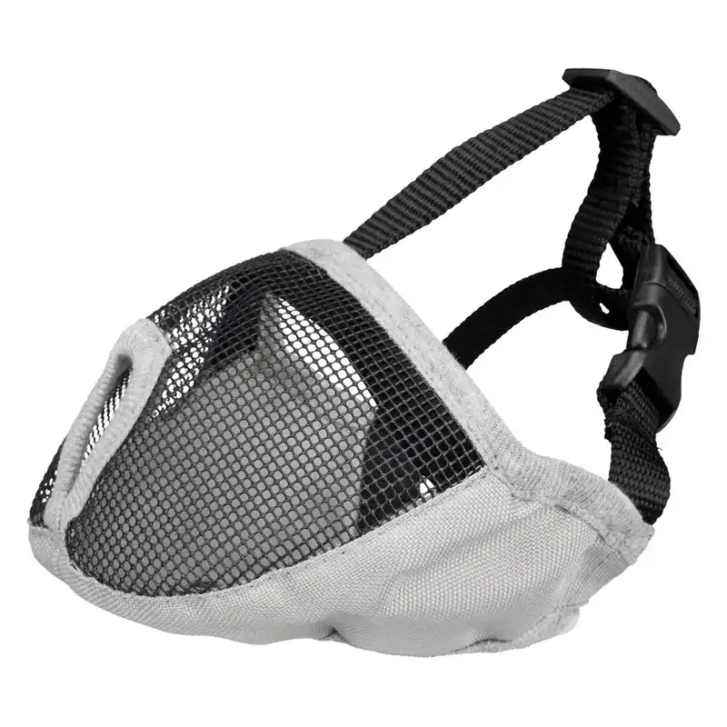 Značkový TRIXIE Náhubek pro krátkonosá plemena, polyester S-M, 31cm, šedý