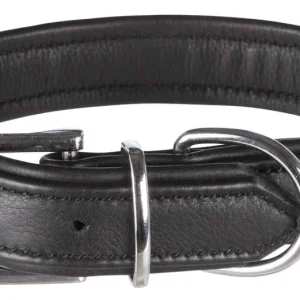 TRIXIE Obojek ACTIVE COMFORT kožený - černý L 47-54cm/35mm Rychlé Dodání