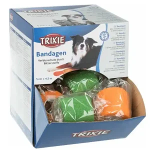 Must-Have TRIXIE Samodržící bandážová obinadla s hořkou přísadou 5 cm/4,5 m (14x zelen.,13x oranž.) [27 ks]