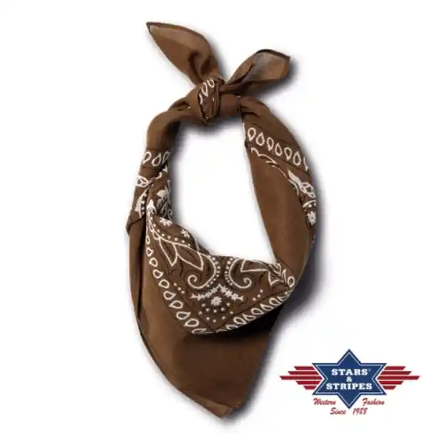 Bavlněný šátek Bandana - Barva hnědá Cenově Výhodný