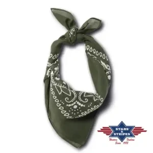 Bavlněný šátek Bandana - Barva Olivová Akce