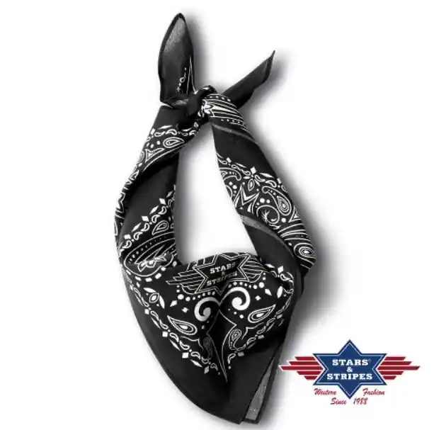 Bavlněný šátek Bandana - Barva Černá Časově Omezené
