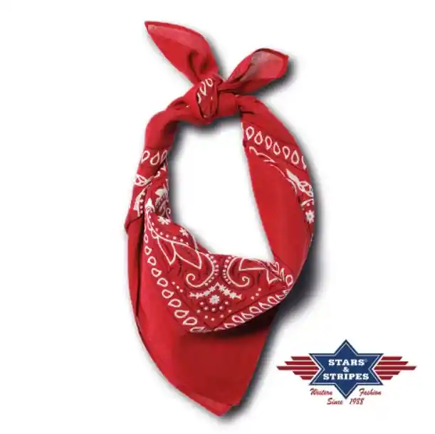 Sleva Bavlněný šátek Bandana - Barva Červená