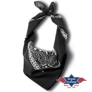 Omezená Nabídka Bavlněný šátek Bandana - Barva černá