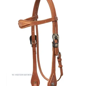 Westerná uzdečka Western Imports HORSEMAN´S TACK FLOWER BUCKLE Levný