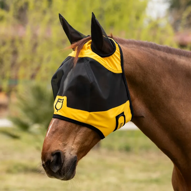 Maska proti hmyzu EQUESTRO UV - Barva ŽlutáVelikost S Levný