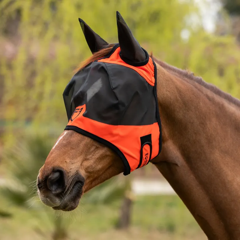 Akce Maska proti hmyzu EQUESTRO UV - Barva OranžováVelikost XL
