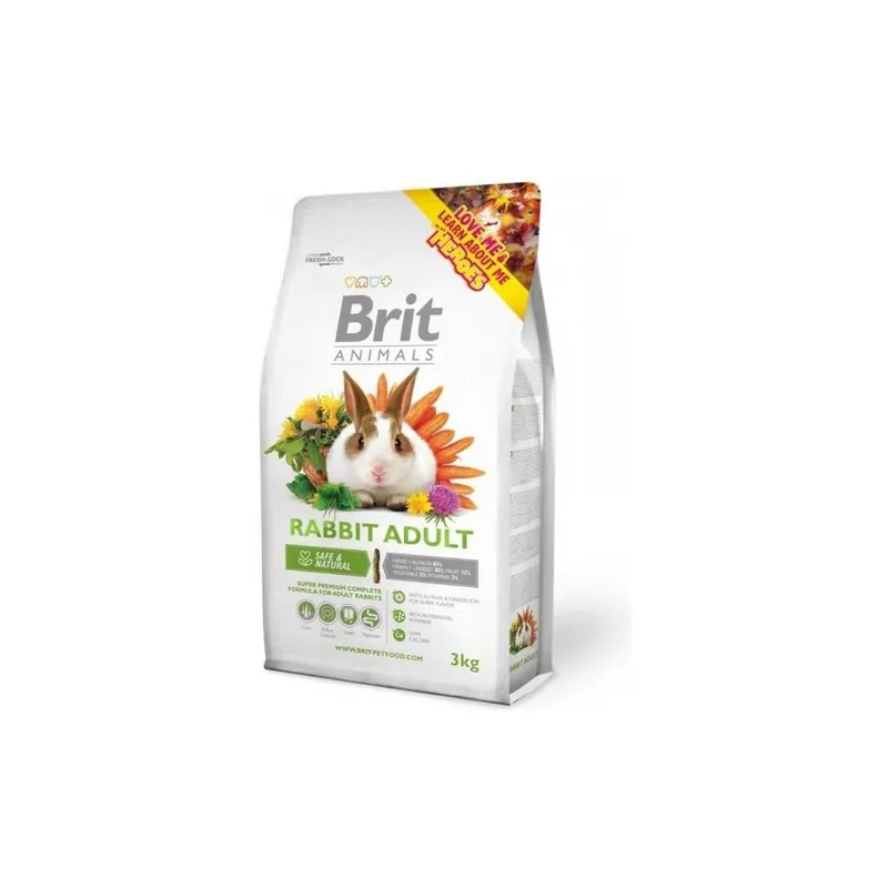 Brit Animals Rabbit adult complete 3kg Speciální Cena