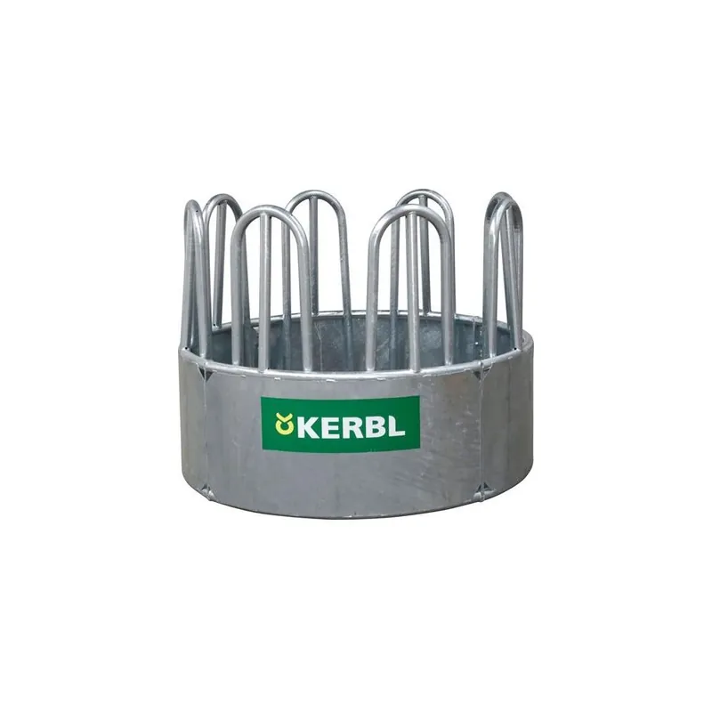 Příkrmiště kruhové plné pro skot a koně Kerbl, pozinkované, 130 cm, 8 míst, velké oblouky Novinka
