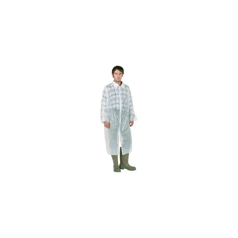 Jednorázový plášť z polyethylenu, bílý, délka 120 cm Víkendová Akce