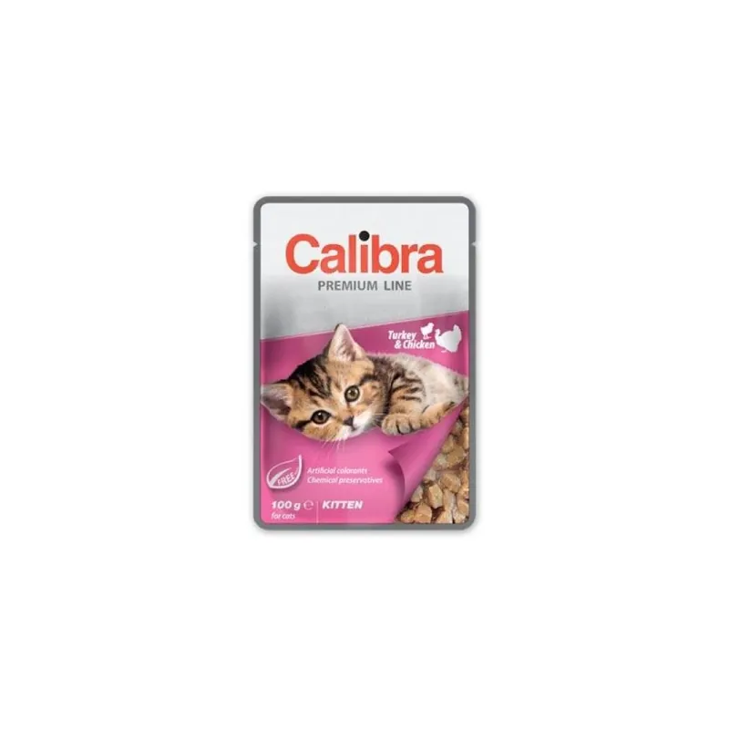 Calibra Cat kapsa Premium Kitten Turkey &, Chicken 100 g Novinka