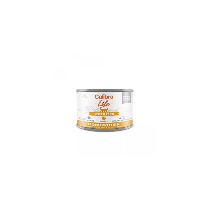 Calibra Cat Life konzerva Sterilised Turkey, 200 g Oblíbený