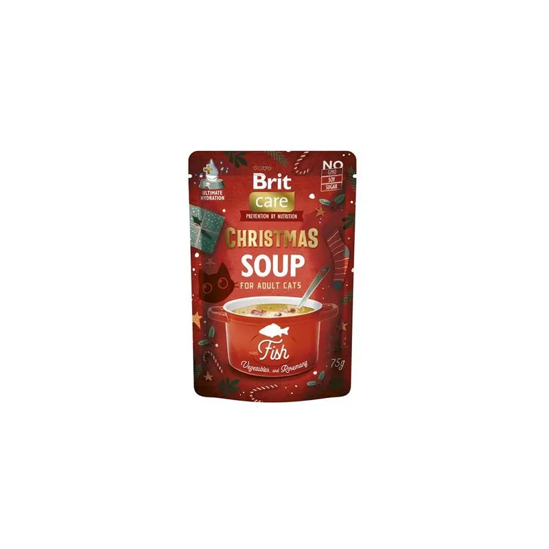 Speciální Cena Kapsička pro kočky Brit Care Cat Christmas Fish Soup, 75 g