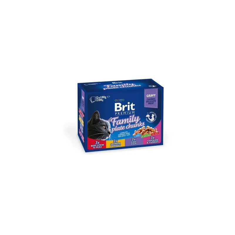 Top Prodej Brit Premium Cat Pouch Family Plate 12×100 g