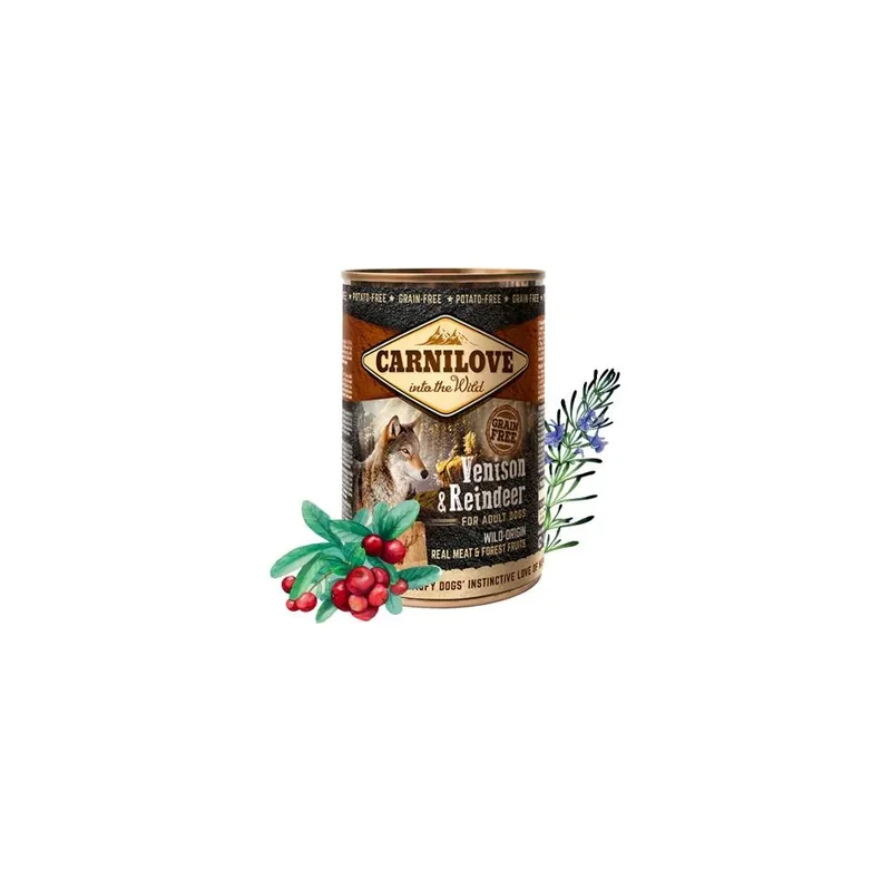Carnilove Wild konzerva pro psy Meat Venison &, Reindeer, 400g Rychlé Dodání
