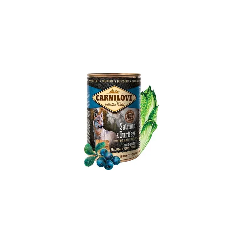 Carnilove Wild konzerva pro psy Meat Salmon &, Turkey, 400g Víkendová Akce