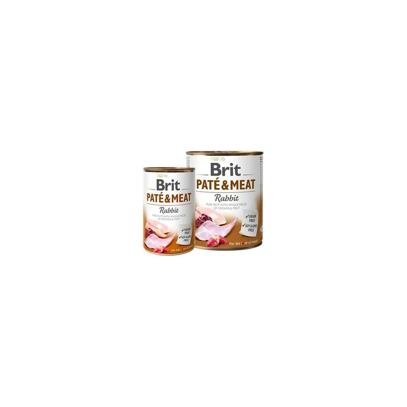 Rychlé Dodání Brit Dog konzerva pro psy Paté &, Meat Rabbit, 400 g