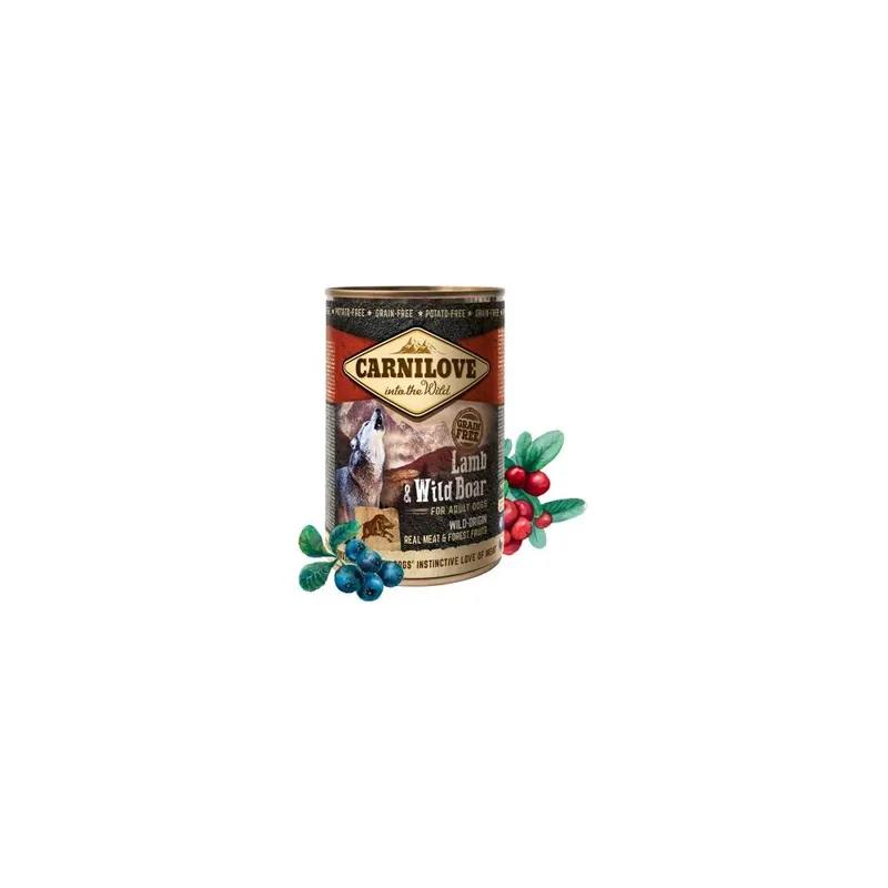 Autentický Carnilove Wild konzerva pro psy Lamb &, Wild Boar, 400 g
