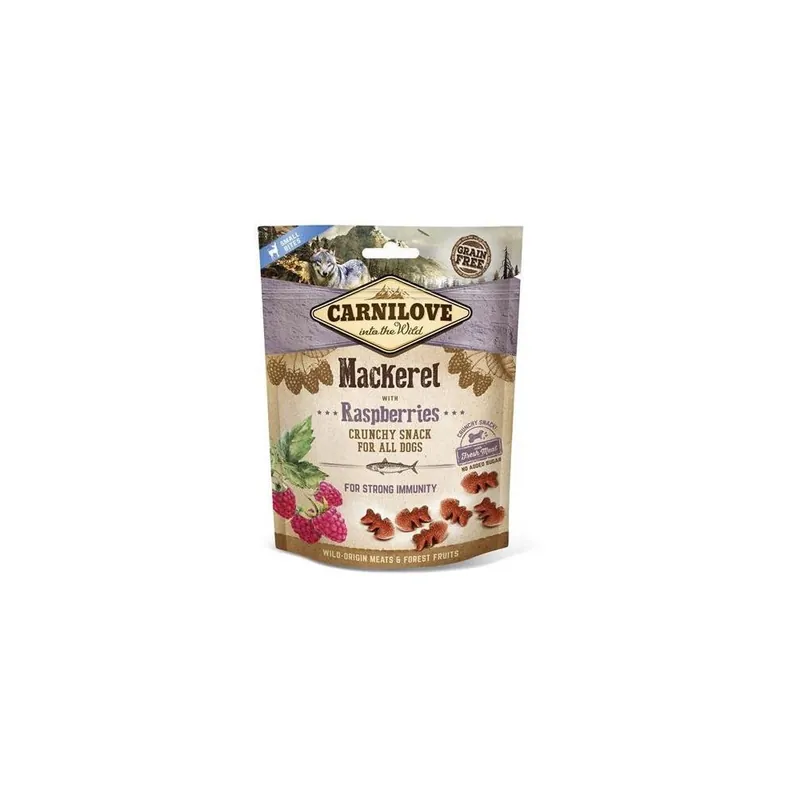 Pamlsek pro psy Carnilove Mackerel and raspberries, 200 g Ihned K Objednání