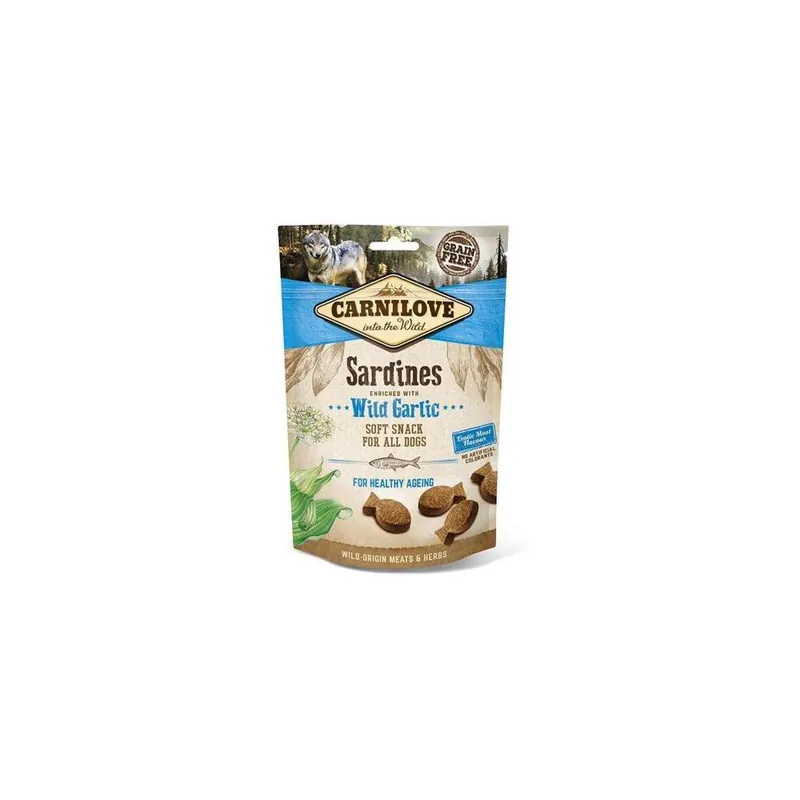 Pamlsek pro psy Carnilove Sardines and Garlic, 200 g Sezónní Sleva