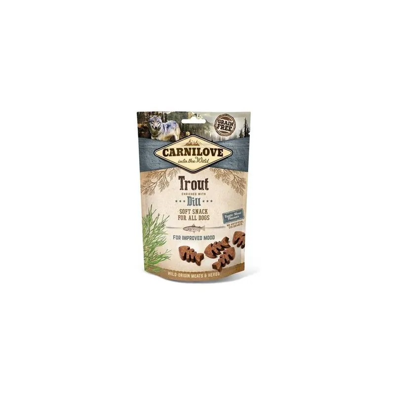 Pamlsek pro psy Carnilove Trout and Dill, 200 g Výprodej