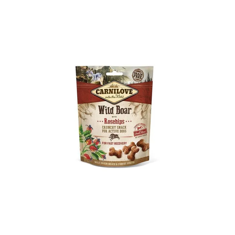 Aktuální Pamlsek pro psy Carnilove Wild Boar and Rosehips, 200 g
