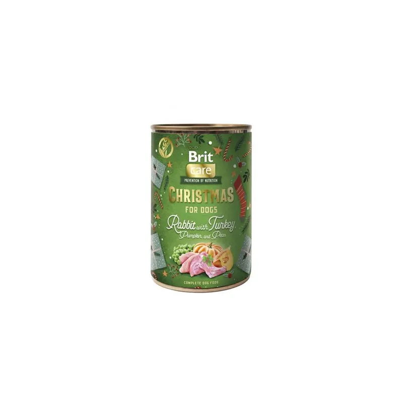Odeslání Ihned Konzerva pro psy Brit Care Dog Christmas can Rabbit, 400 g
