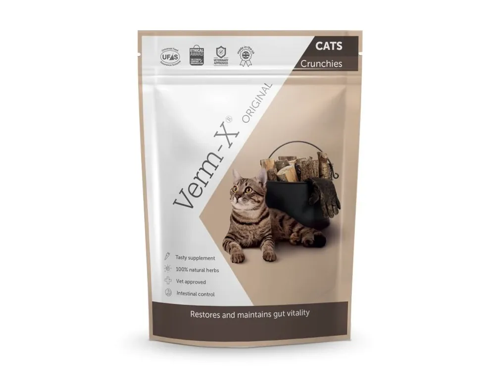 Značkový Verm-X Přírodní granule proti střevním parazitům pro kočky 120g