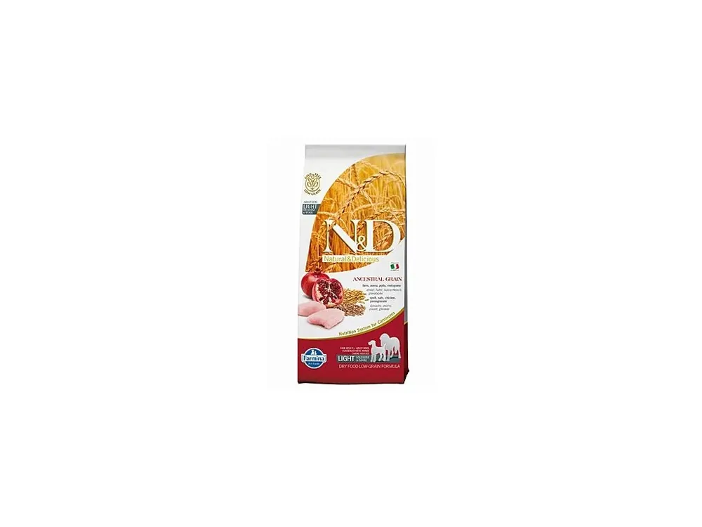 N&D LG DOG Light M/L Chicken&Pomegranate 12kg Top Prodej