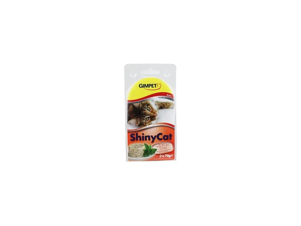 Gimpet kočka konz. ShinyCat kuře 2x70g Nejprodávanější
