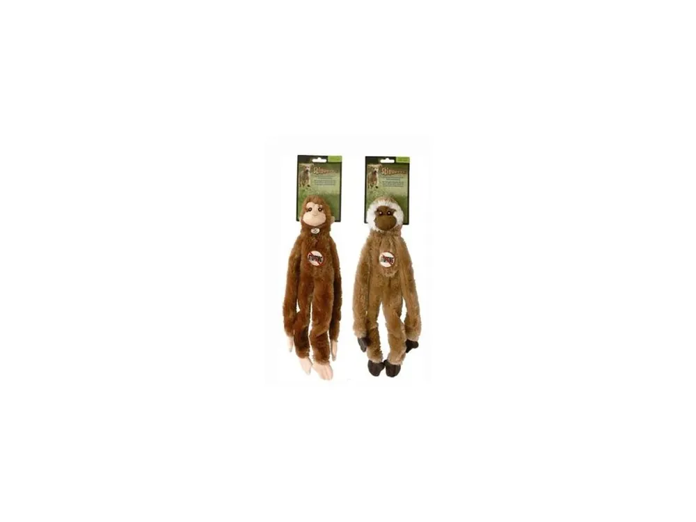 Akce Hračka pes Opice pískací 41cm Skinneeez