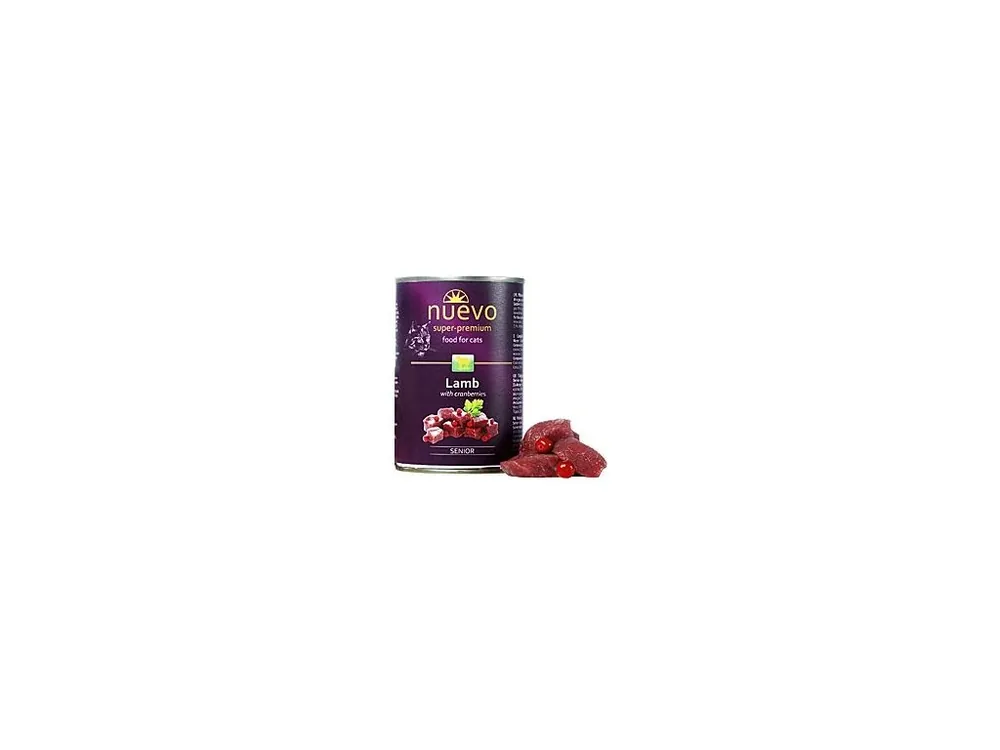 Nuevo kočka Senior Jehněčí s brusinkami konz. 400g Pouze Dnes