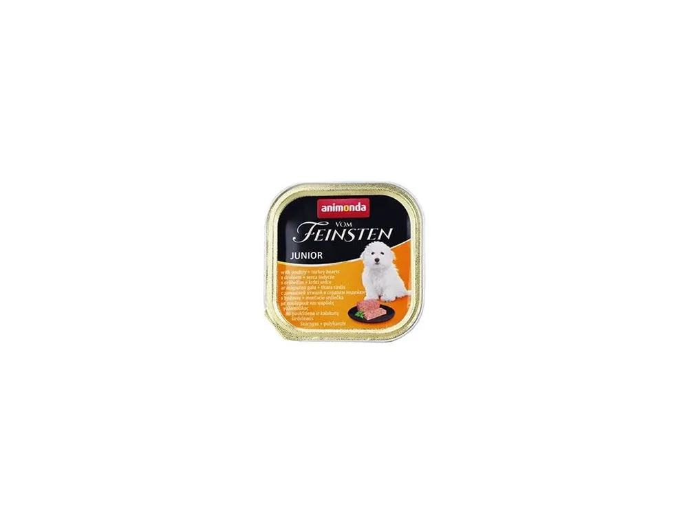 Animonda paštika Junior drůbeží/krůtí srdce pes 150g Akční Cena