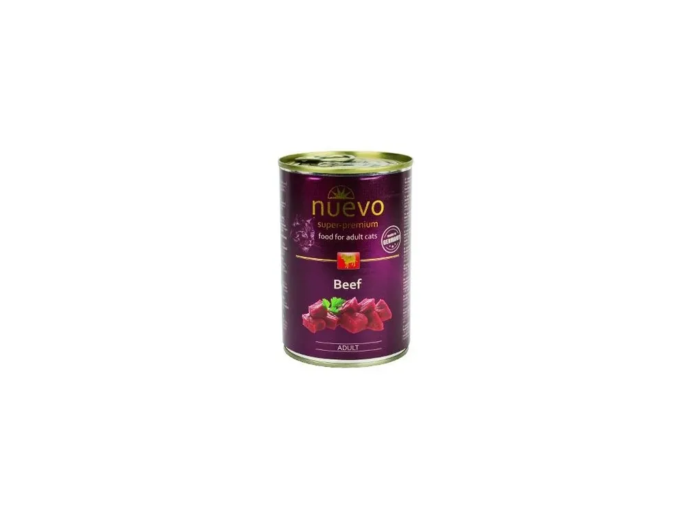 Víkendová Akce Nuevo kočka adult Hovězí konz. 400g