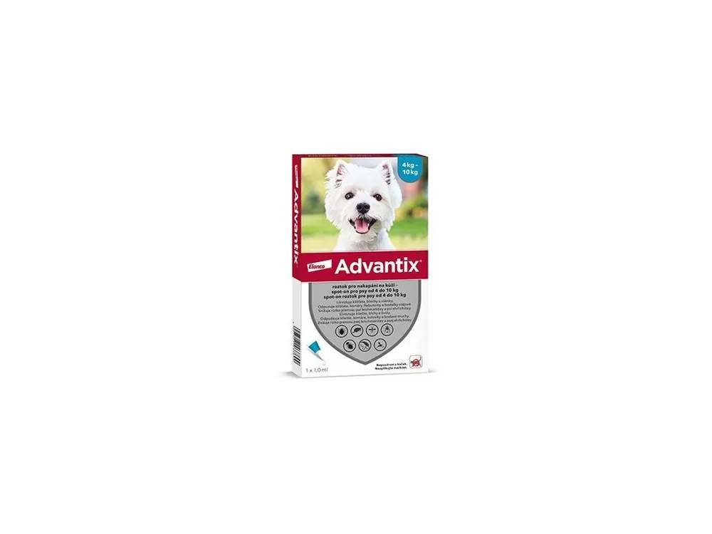Oblíbený Advantix Spot On 1x1ml pro psy 4-10kg (1 pipeta)